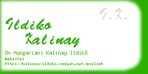 ildiko kalinay business card